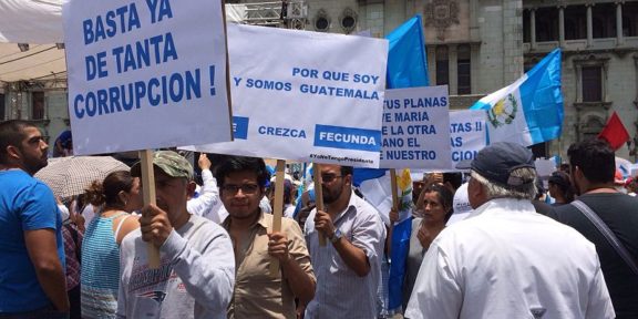 National strike protest in Guatemala against corruption