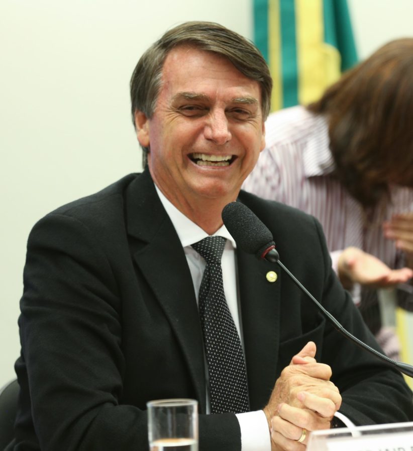 Jair Bolsonaro smiling
