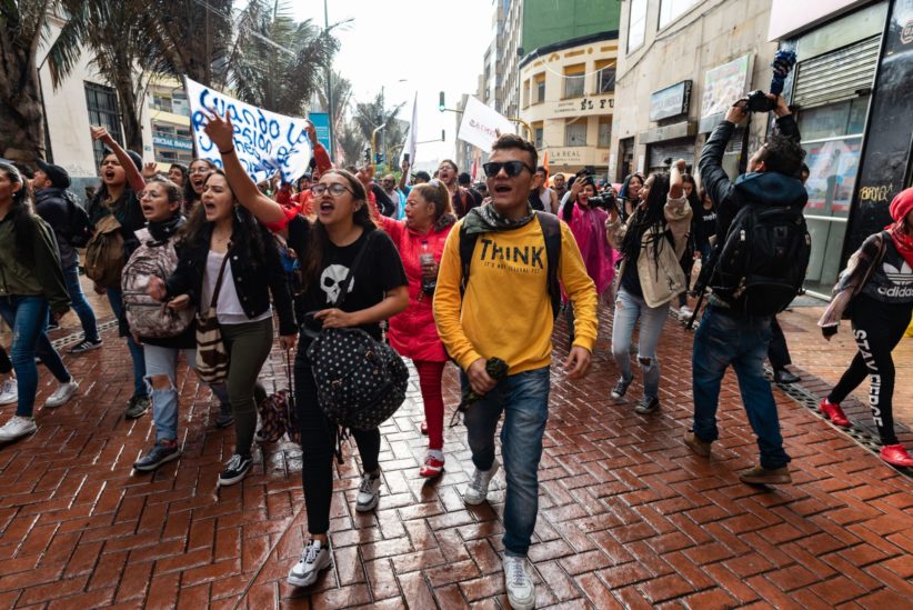 Bogota Student Protests ESMAD