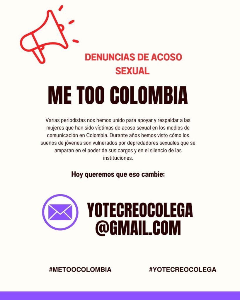 Colombia’s #MeToo moment highlights abuse within media organizations